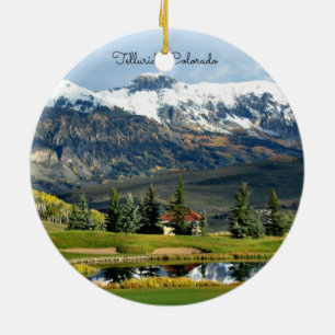 Telluride, Colorado - beautiful landscape photo Ceramic Tree Decoration