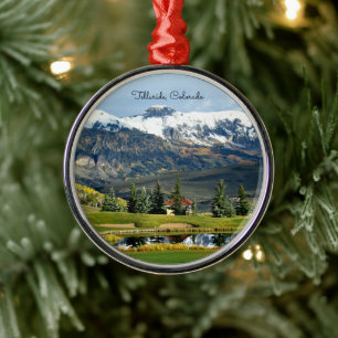 Telluride, Colorado - beautiful landscape photo Metal Tree Decoration