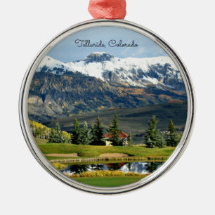 Telluride, Colorado - beautiful landscape photo Metal Tree Decoration