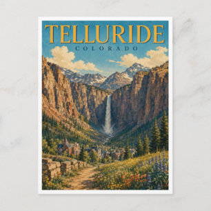 Telluride Colorado Box Canyon GeoSaga Postcard