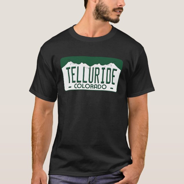 Telluride Colorado License Plate T-Shirt (Front)