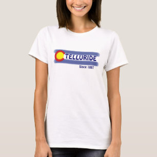 Telluride Colorado local flag ladies tee