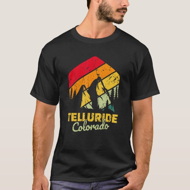 Telluride Colorado Mountain Bear T-Shirt (Front)