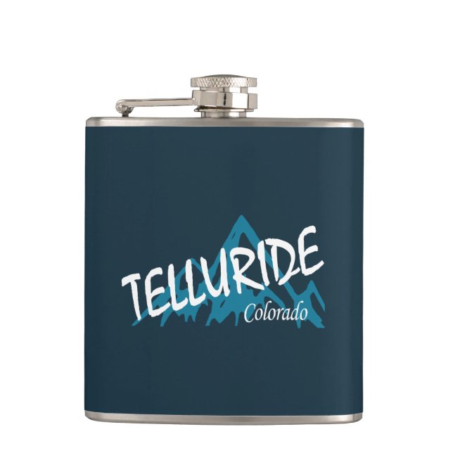 Telluride Colorado Mountains Hip Flask (Front)