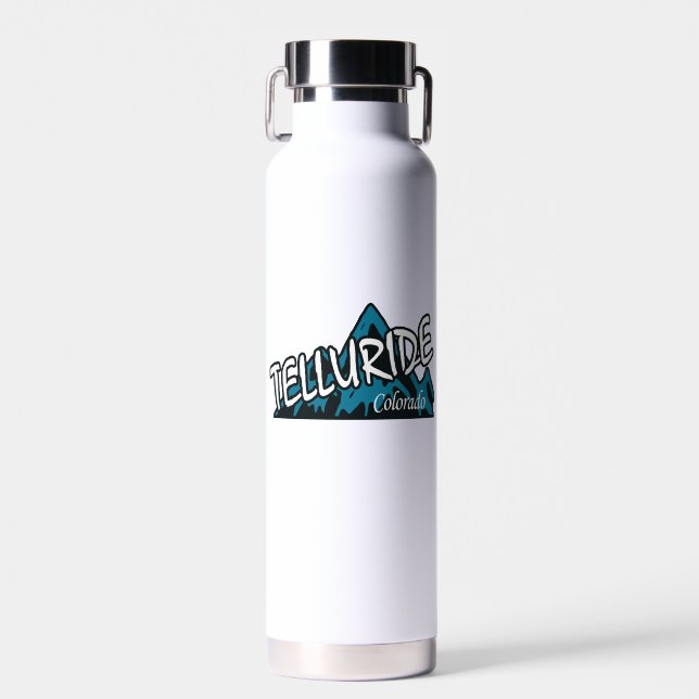 Telluride Colorado Mountains Water Bottle (Front)