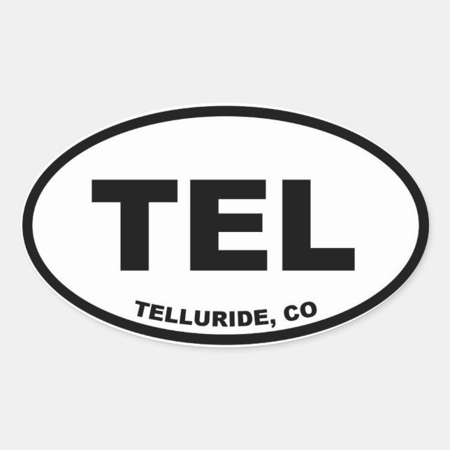 Telluride Colorado Oval Sticker (Front)