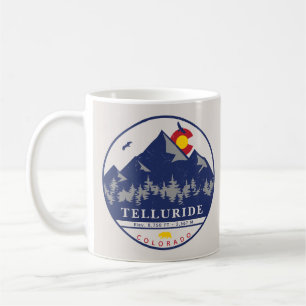 Telluride Colorado Retro Sunset Ski Souvenirs Coffee Mug