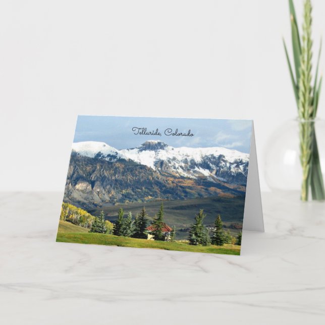 Telluride, Colorado scenic landscape photo Card (Front)