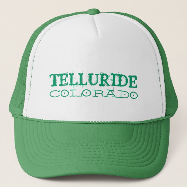 Telluride Colorado simple green hat (Front)