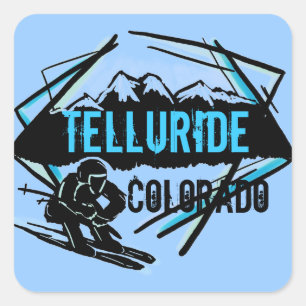 Telluride Colorado ski mountain blue stickers