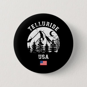 Telluride Colorado Ski Resort Alpine Skiing Americ 6 Cm Round Badge