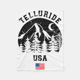 Telluride Colorado Ski Resort Alpine Skiing Americ Fleece Blanket