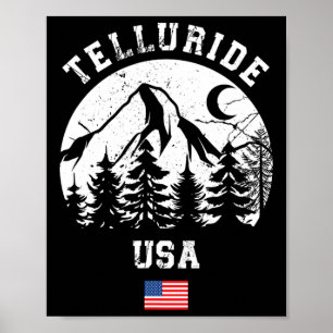 Telluride Colorado Ski Resort Alpine Skiing Americ Poster