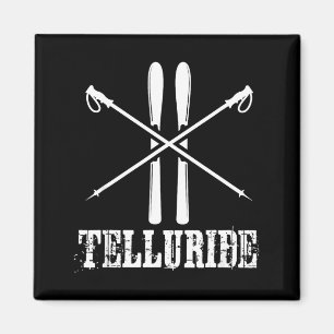 Telluride colorado ski skier skiing poles down magnet