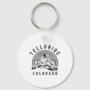 Telluride Colorado Ski Skiing Vintage Pride Souven Key Ring