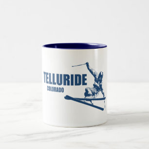 Telluride Colorado Skier Two-Tone Coffee Mug