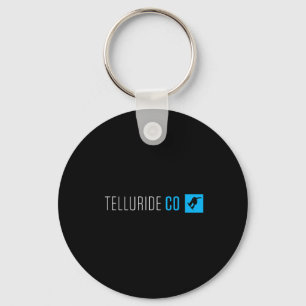 Telluride Colorado Snowboard Box Type Key Ring