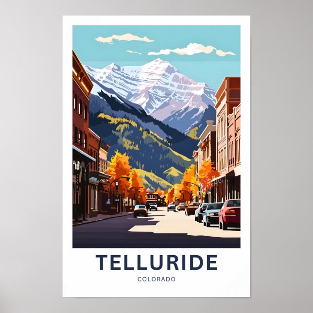Telluride Colorado Travel Print (Front)