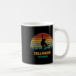 Telluride Colorado Vintage Sunset Snowboarding Sno Coffee Mug