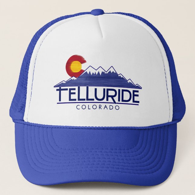 Telluride Colorado wood mountains hat (Front)