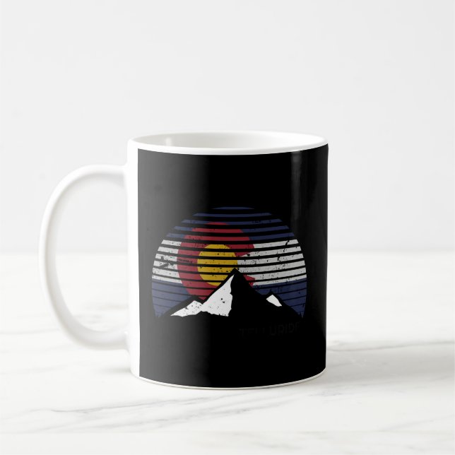 Telluride Colorado X Co Flag Mountain Coffee Mug (Left)