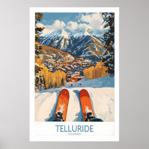 Telluride Wall Art Ski Poster 1