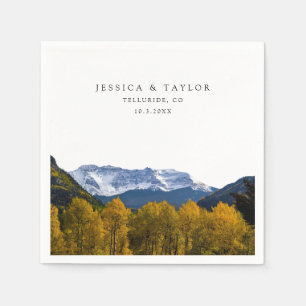 Telluride Wedding Custom Photo Cocktail Napkins