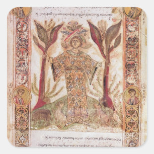 Tellus, from Exultet I, c.1030 Square Sticker