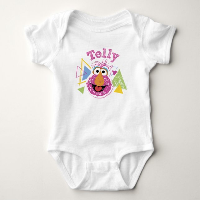 Telly Monster Fun Graphic Baby Bodysuit (Front)