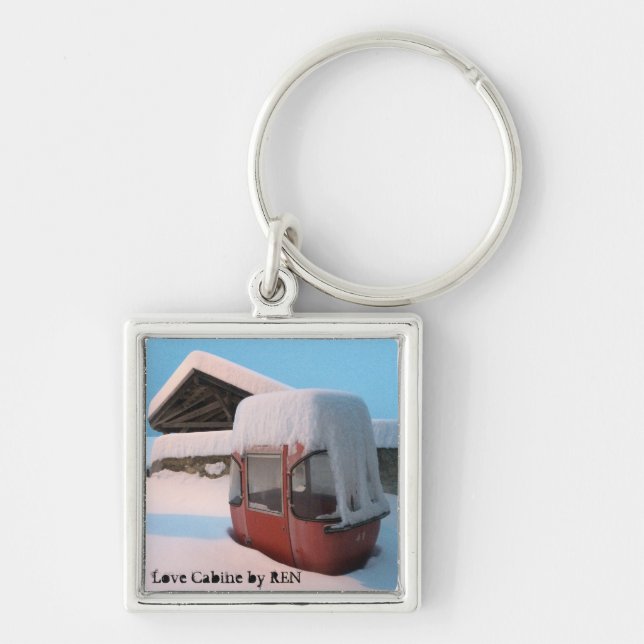 Telpher carrier or Coils Cabin by Swiss artist REN Key Ring (Front)