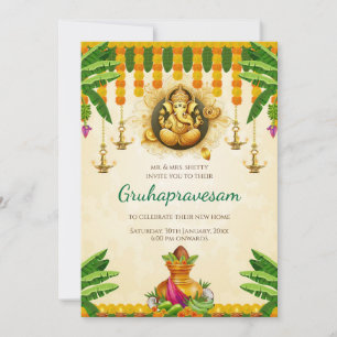 Telugu Housewarming invite Tamil Gruhapravesham