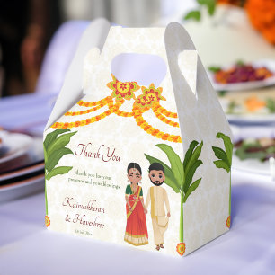 Telugu Tamil wedding marigolds banana tree Favour Box