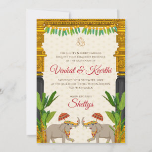 Telugu Wedding invitations South Indian Wedding