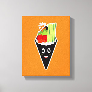 Temaki Sushi Hand Roll Canvas Print