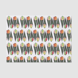 Temaki Sushi Hand Roll Rolls Japanese Food Cuisine Tissue Paper