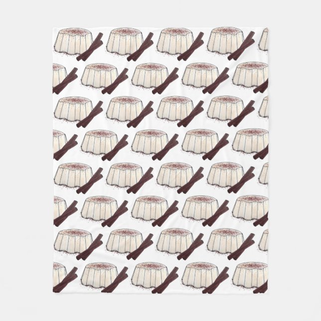 Tembleque Puerto Rican New Year Coconut Pudding Fleece Blanket (Front)