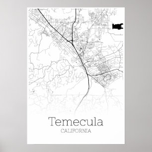 Temecula Map - California - City Map Poster