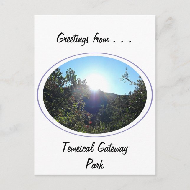 Temescal Gateway Park Postcard (Front)