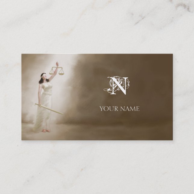 Temis and Monogram Business Card (Front)