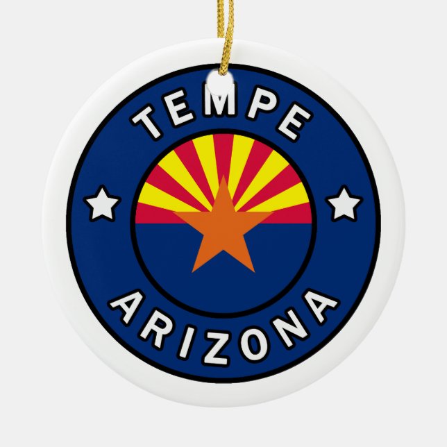 Tempe Arizona Ceramic Tree Decoration (Front)