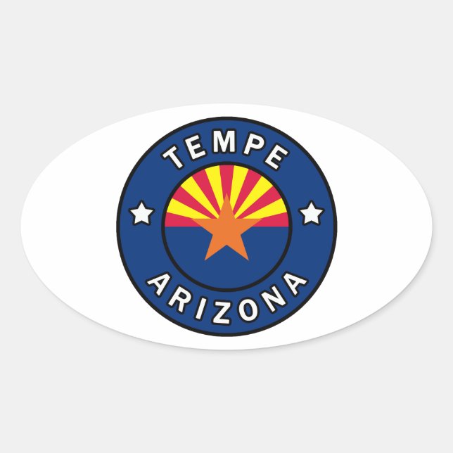 Tempe Arizona Oval Sticker (Front)
