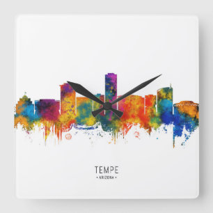 Tempe Arizona Skyline Square Wall Clock