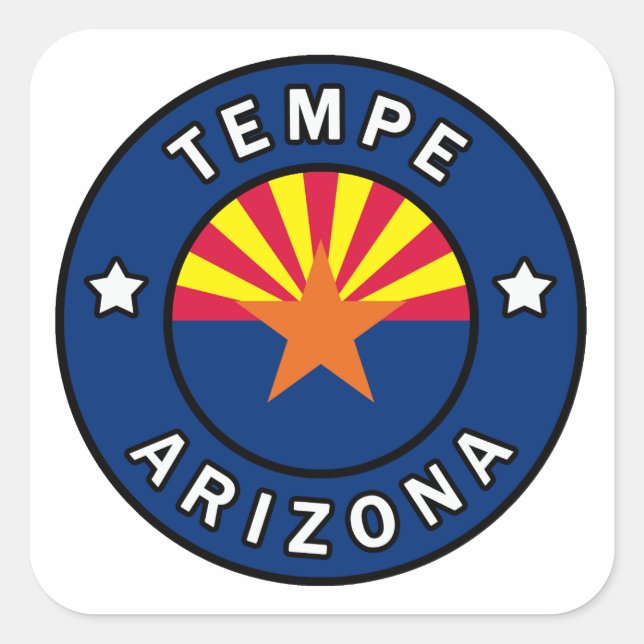 Tempe Arizona Square Sticker (Front)