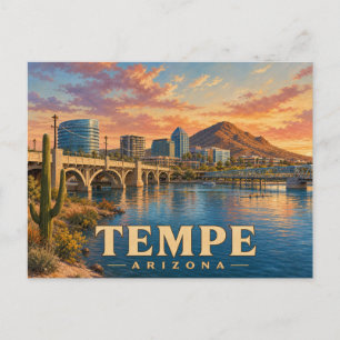 Tempe Arizona Vintage Travel Postcard