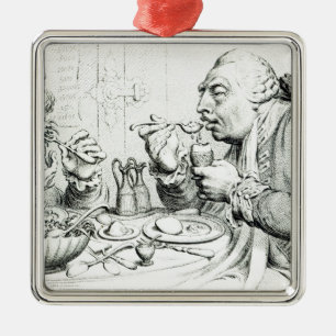 Temperance Enjoying a Frugal Meal Metal Tree Decoration