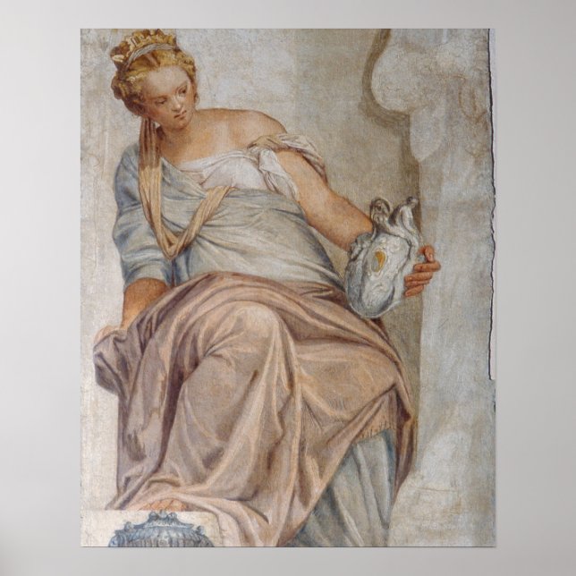 Temperance, from the wall of the sacristy (fresco) poster (Front)