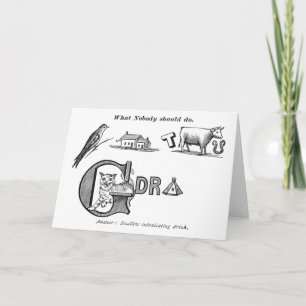 "Temperance Rebus" Greeting Card