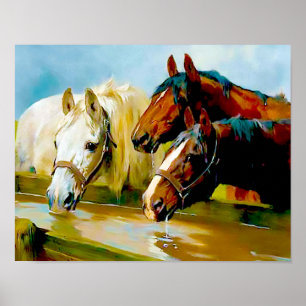 Temperance Society Horses by Arthur Wardle Poster