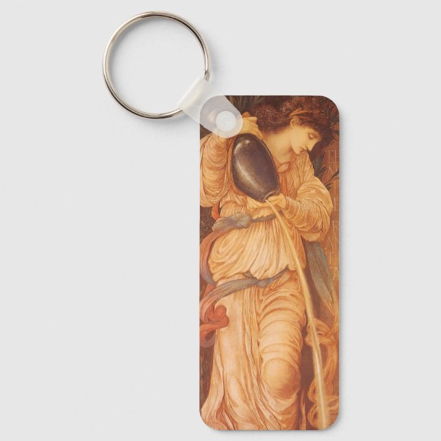 Temperantia by Sir Edward Coley Burne-Jones Key Ring (Front)