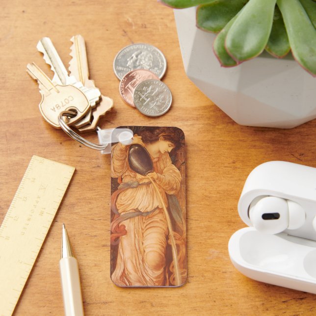Temperantia by Sir Edward Coley Burne-Jones Key Ring (Desk)